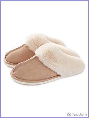 Fuzzy Memory Foam Slippers Cozy Warm Indoor House Shoes